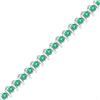 Image 1 : Lab-Created Emerald Tennis Bracelet 6-1/2 Cttw Sterling Silver