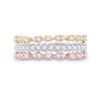 Image 2 : Diamond Convertible Stackable Band Ring 3/4 Cttw 14kt Tri-Tone Gold