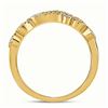 Image 3 : Diamond 3-Stone Band Ring 1/3 Cttw 14kt Yellow Gold