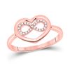 Image 1 : Diamond Infinity Heart Ring 1/20 Cttw 10kt Rose Gold