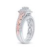 Image 3 : Diamond Bridal Wedding Ring Band Set 1 Cttw 14kt Two-tone Gold