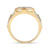 Image 3 : Mens Diamond Circle Cluster Ring 1 Cttw 10kt Yellow Gold