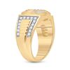 Image 4 : Mens Diamond Circle Cluster Ring 1 Cttw 10kt Yellow Gold
