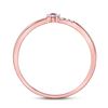 Image 4 : Ruby Diamond Stackable Band Ring 1/20 Cttw 10kt Rose Gold