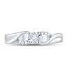 Image 2 : Diamond Solitaire Promise Bridal Engagement Ring 1/20 Cttw Sterling Silver