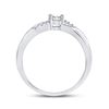 Image 3 : Diamond Solitaire Promise Bridal Engagement Ring 1/20 Cttw Sterling Silver