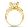 Image 4 : Diamond Cluster Bridal Wedding Engagement Ring 1 Cttw 10kt Yellow Gold