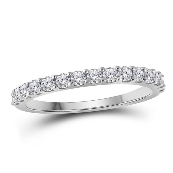 Diamond Wedding Single Row Band 1/2 Cttw 10kt White Gold