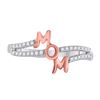 Image 2 : Diamond Mom Mother Ring 1/6 Cttw Sterling Silver