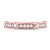 Image 2 : Diamond Milgrain Band Ring 1/4 Cttw 10kt Rose Gold