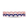 Image 2 : Blue Sapphire Scalloped Stackable Band Ring 1/4 Cttw 10kt Rose Gold
