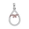 Image 1 : Diamond Teardrop Pendant 1/6 Cttw 10kt Two-tone Gold