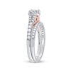 Image 3 : Diamond Bridal Wedding Ring Band Set 7/8 Cttw 14kt Two-tone Gold