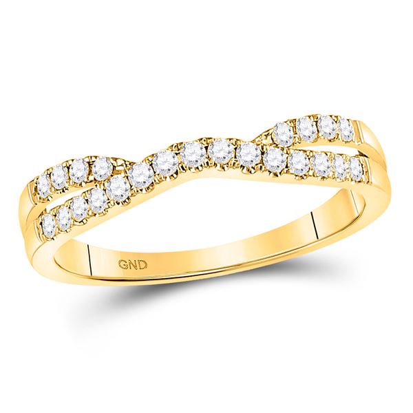 Diamond Contour Enhancer Wedding Band 1/4 Cttw 14kt Yellow Gold