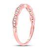 Image 3 : Diamond Stackable Band Ring 1/8 Cttw 10kt Rose Gold