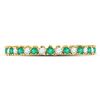 Image 2 : Emerald Diamond Stackable Band Ring 1/5 Cttw 10kt Yellow Gold