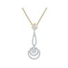 Image 1 : Diamond Dangling Cluster Pendant 3/4 Cttw 10kt Yellow Gold