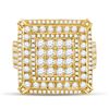 Image 2 : Mens Diamond Square Ring 3-1/3 Cttw 10kt Yellow Gold