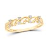 Image 1 : Diamond Curl Band Ring 1/10 Cttw 10kt Yellow Gold