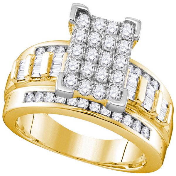 Diamond Bridal Wedding Engagement Ring 2 Cttw 10kt Yellow Gold