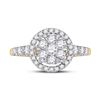 Image 2 : Diamond Cluster Ring 3/4 Cttw 10kt Yellow Gold