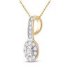 Image 2 : Diamond Oval Pendant 1/4 Cttw 10kt Yellow Gold