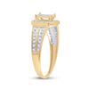 Image 4 : Diamond Circle Frame Cluster Ring 1/5 Cttw 10kt Yellow Gold