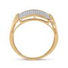 Image 3 : Mens Diamond Rectangle Cluster Ring 1/3 Cttw 10kt Yellow Gold