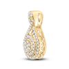 Image 2 : Diamond Cluster Pendant 1/4 Cttw 14kt Yellow Gold