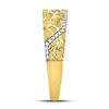 Image 4 : His Hers Diamond Cluster Matching Wedding Set 3/8 Cttw 10kt Yellow Gold