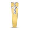 Image 4 : His Hers Diamond Solitaire Matching Wedding Set 3/4 Cttw 14kt Yellow Gold