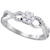 Image 1 : Diamond Cluster Ring 1/4 Cttw 10kt White Gold