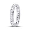 Image 3 : Diamond Eternity Wedding Band 1 Cttw 14kt White Gold