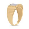 Image 4 : Mens Diamond Ribbed Rectangle Cluster Ring 1/4 Cttw 10kt Yellow Gold