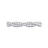 Image 2 : Diamond Twist Stackable Band Ring 1/6 Cttw 14kt White Gold