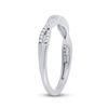 Image 4 : Diamond Twist Stackable Band Ring 1/6 Cttw 14kt White Gold