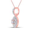 Image 2 : Diamond Circle Pendant 1/6 Cttw 10kt Rose Gold