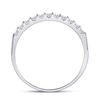 Image 4 : Diamond Single Row Wedding Band 1/4 Cttw 14kt White Gold