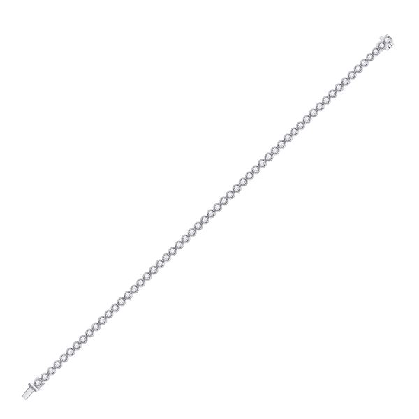 Diamond Milgrain Tennis Bracelet 2-7/8 Cttw 14kt White Gold