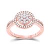 Image 1 : Diamond Circle Cluster Ring 1/2 Cttw 10kt Rose Gold