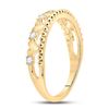 Image 3 : Diamond Heart Band Ring 1/10 Cttw 10kt Yellow Gold