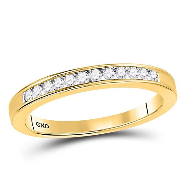 Channel-set Diamond Wedding Band 1/6 Cttw 14kt Yellow Gold