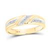 Image 3 : His Hers Diamond Solitaire Matching Wedding Set 1/3 Cttw 10kt Yellow Gold