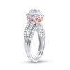 Image 3 : Oval Diamond Bridal Wedding Ring Band Set 1 Cttw 14kt Two-tone Gold
