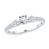 Image 1 : Diamond Solitaire Promise Ring 1/4 Cttw 10kt White Gold