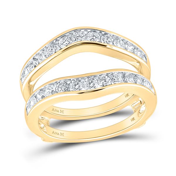 Diamond Wedding Wrap Ring Guard Enhancer 1 Cttw 14kt Yellow Gold