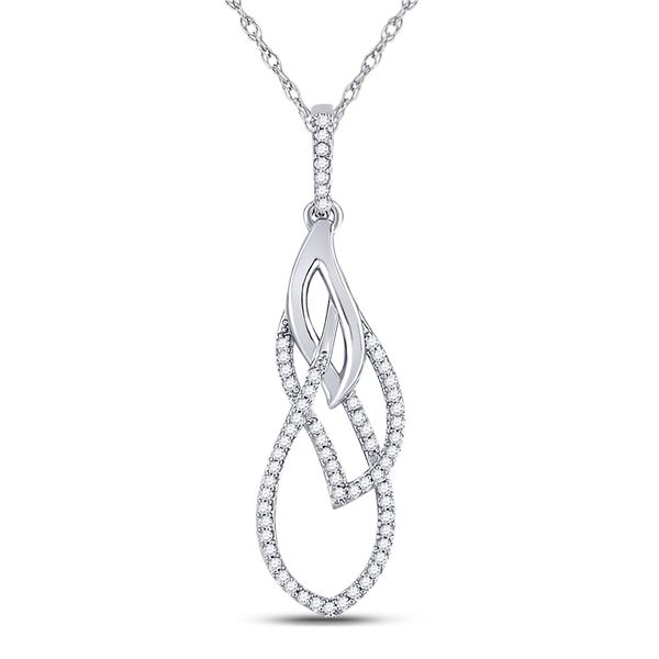 Diamond Fashion Pendant 1/6 Cttw 10kt White Gold