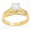 Image 1 : SOLITAIRE 1.18ctw ACA CERTIFIED DIAMOND RING 14KT GOLD