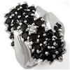 Image 1 : FAMOUS 2.0ctw ACA CERTIFIED WHITE & BLACK DIAMOND RING