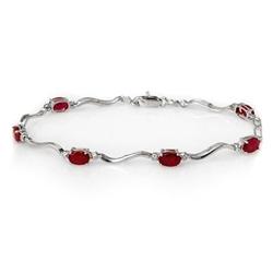 ACA CERTIFIED 4.02ctw DIAMOND & RUBY BRACELET GOLD